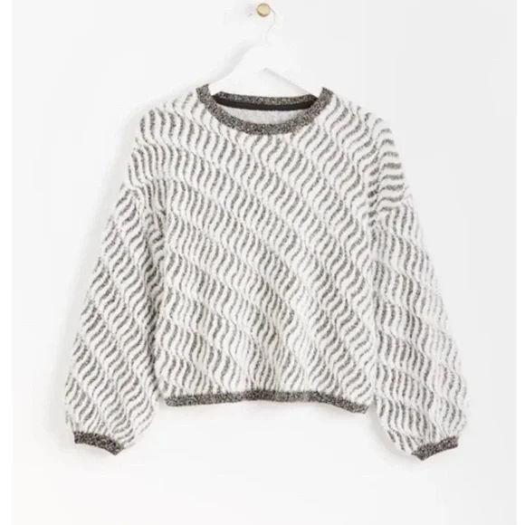 OLIVER BONAS Wavy Tinsel Metallic Knitted Jumper Sweater 
Sz US 14 or Large - Picture 4 of 12